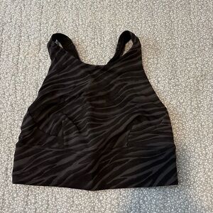 lululemon athletica Black Zebra Print Sports Bra